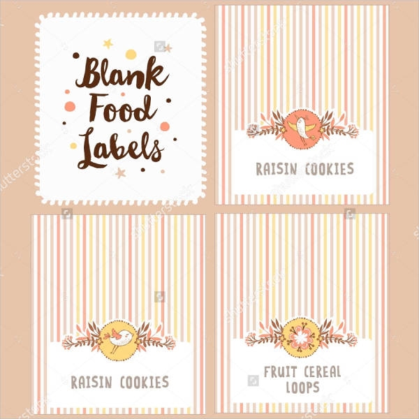 12 Blank Food Label Template Free Printable PSD Word PDF Format 