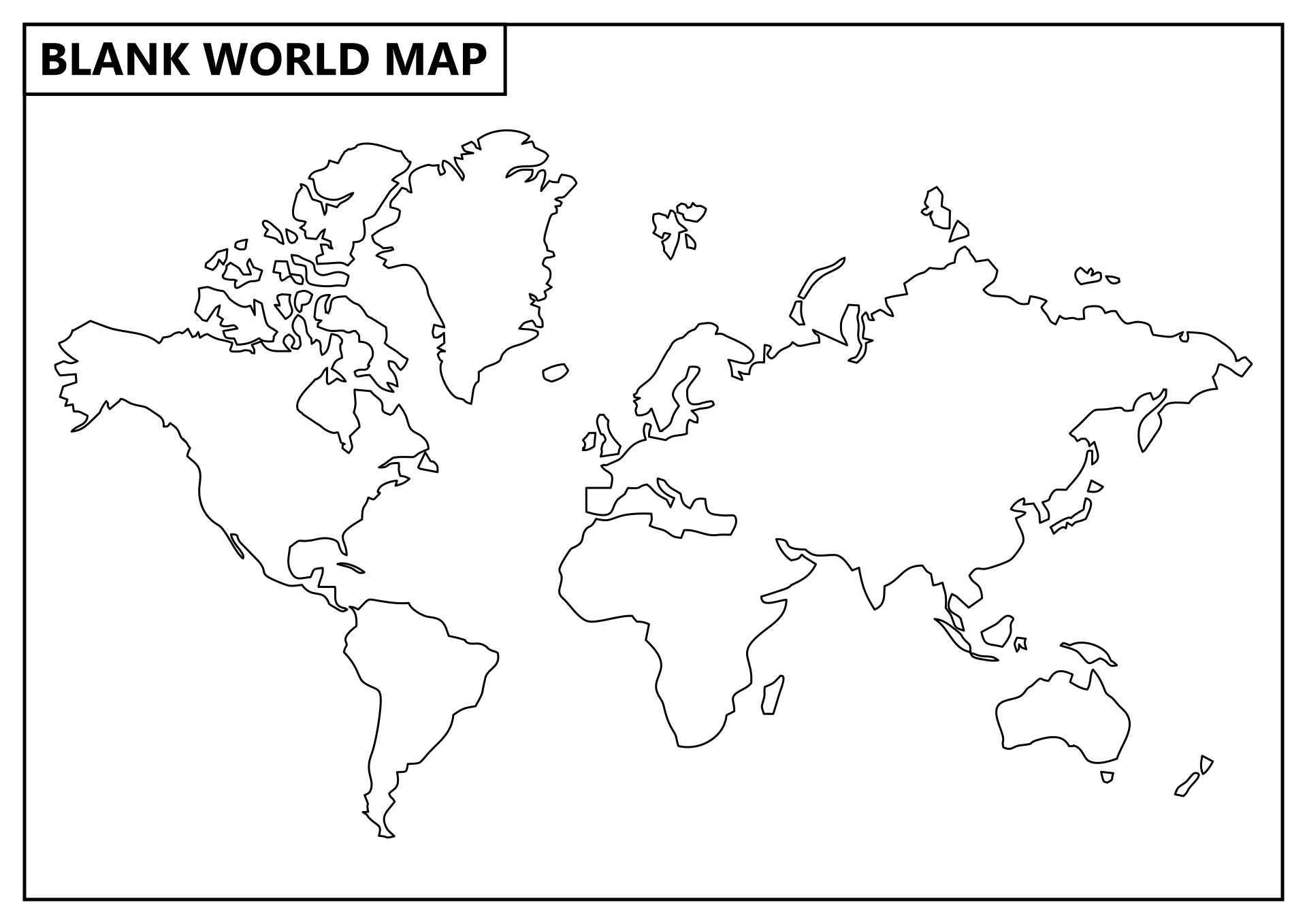 Blank Map Continents And Oceans Printable Printable Maps Online