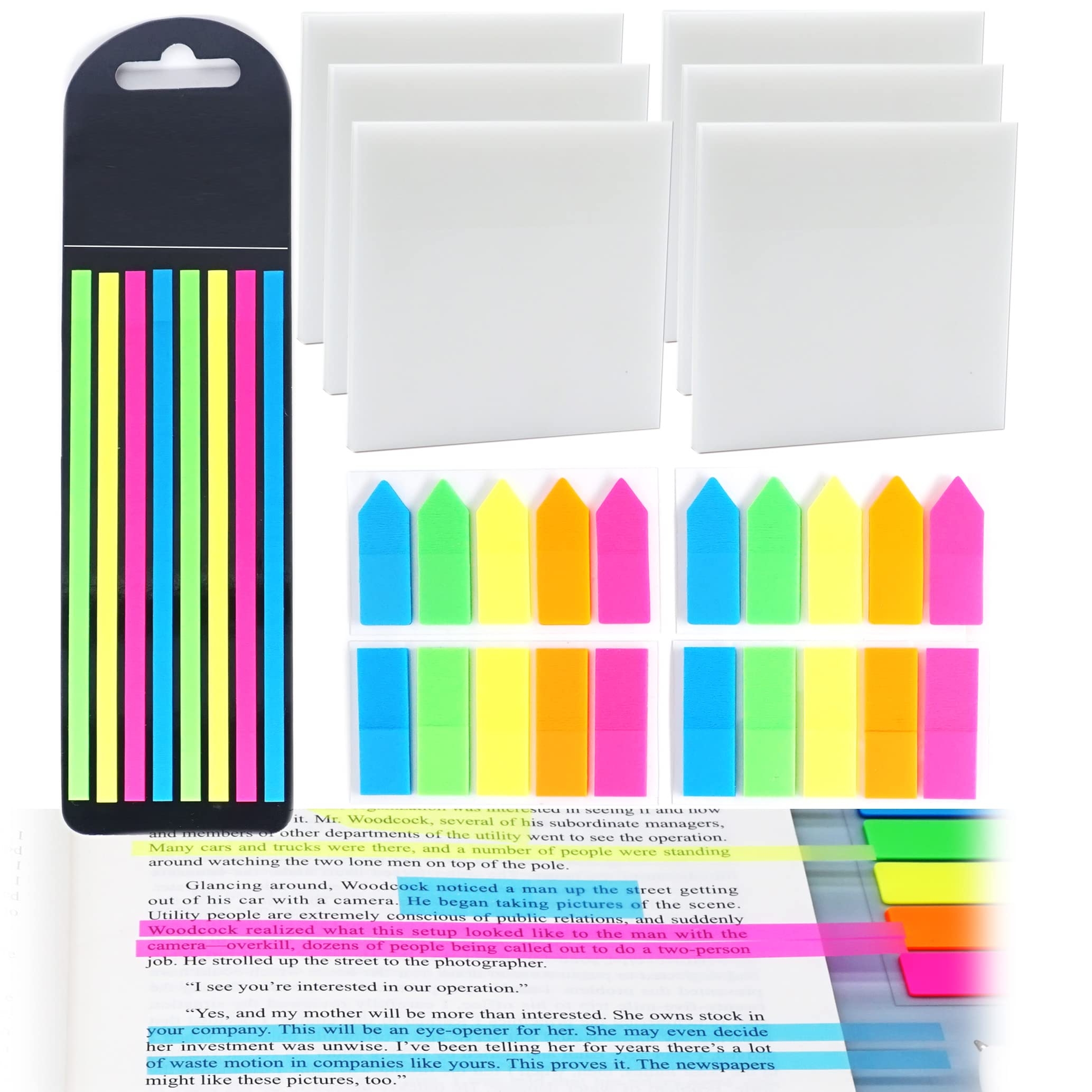 Buy 960Pcs Transparent Sticky Note Pads Set Clear Sticky Notes Long 