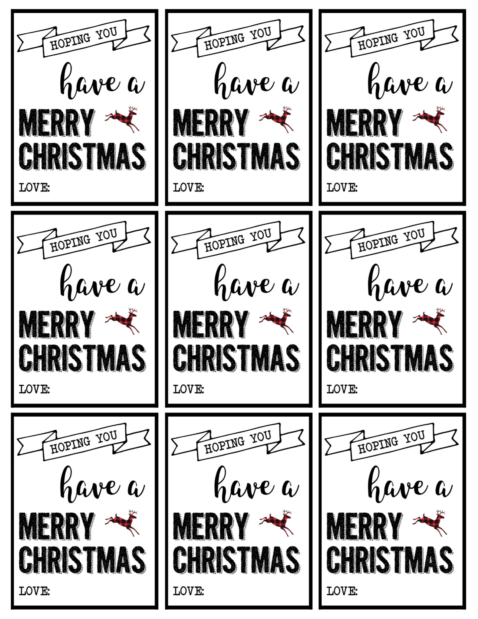 Christmas Labels Printable Free Christmas Gift Tags Printable Paper 