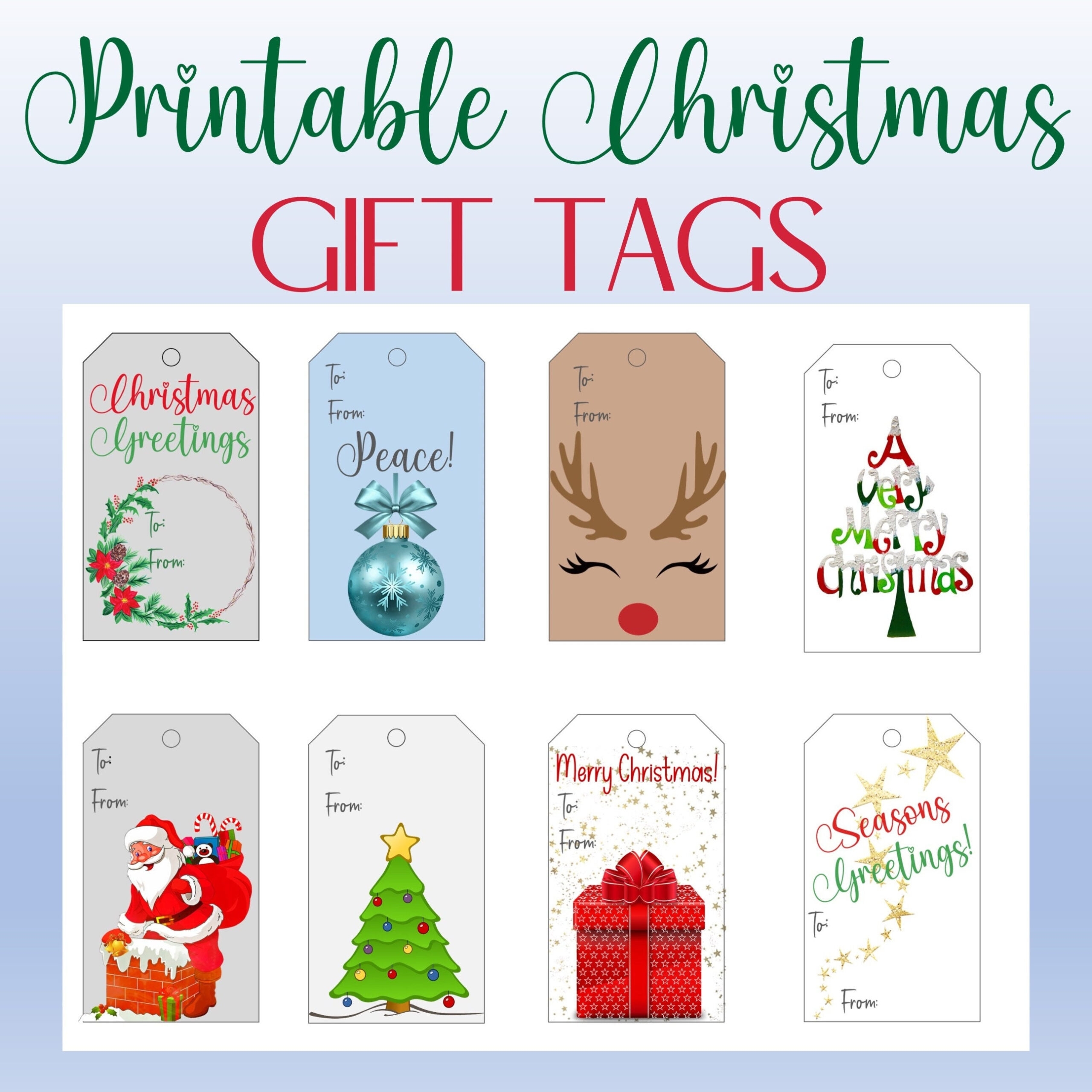Christmas Present Labels Printable FREE Printable A Z