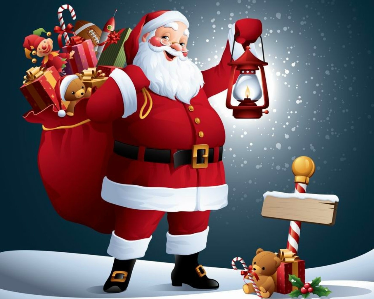  Download Merry Christmas Santa Claus Wallpaper Puter By jfields 