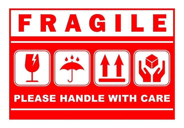 Download Red Sticker Fragile Handle With Care Printable Sign Symbol