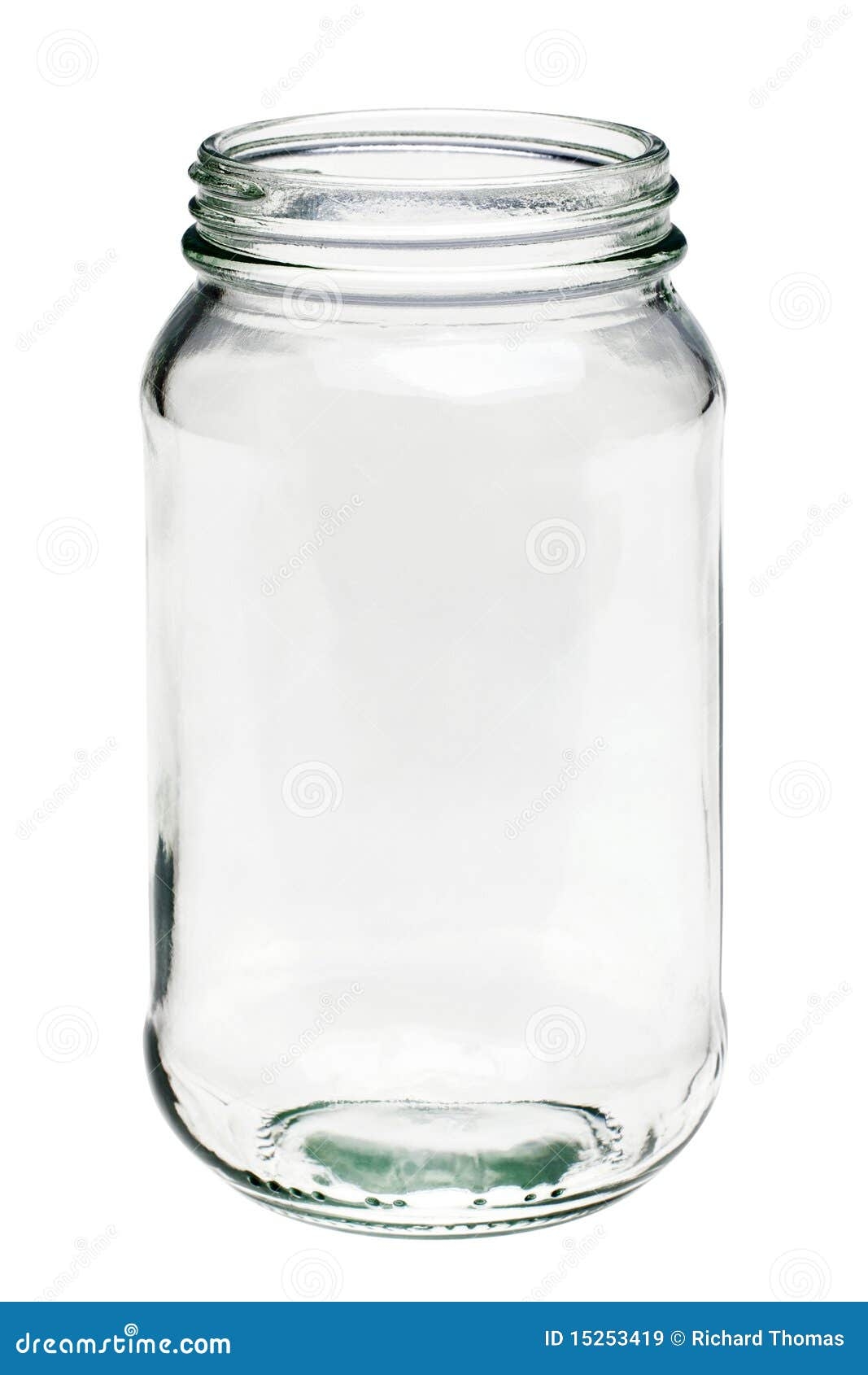 Empty Glass Jar Isolated On A White Background Stock Image Image Of 