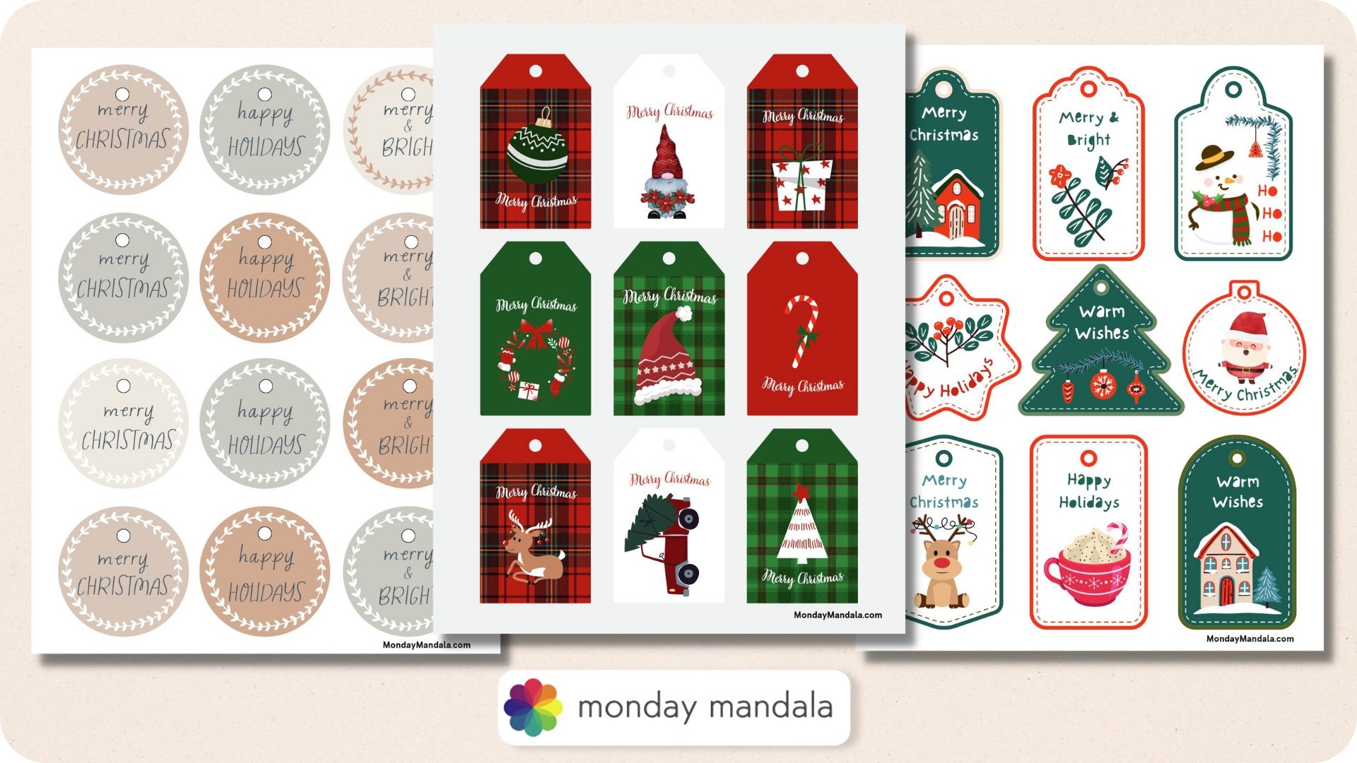 Free Printable Christmas Gift Labels FREE Printable A Z