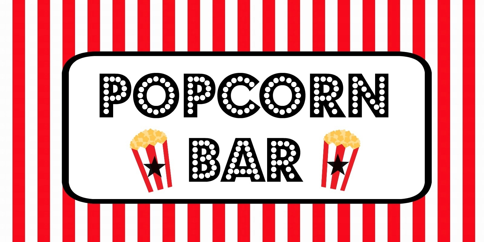 Free Printable Popcorn Bar Labels Free Printable Label Printable