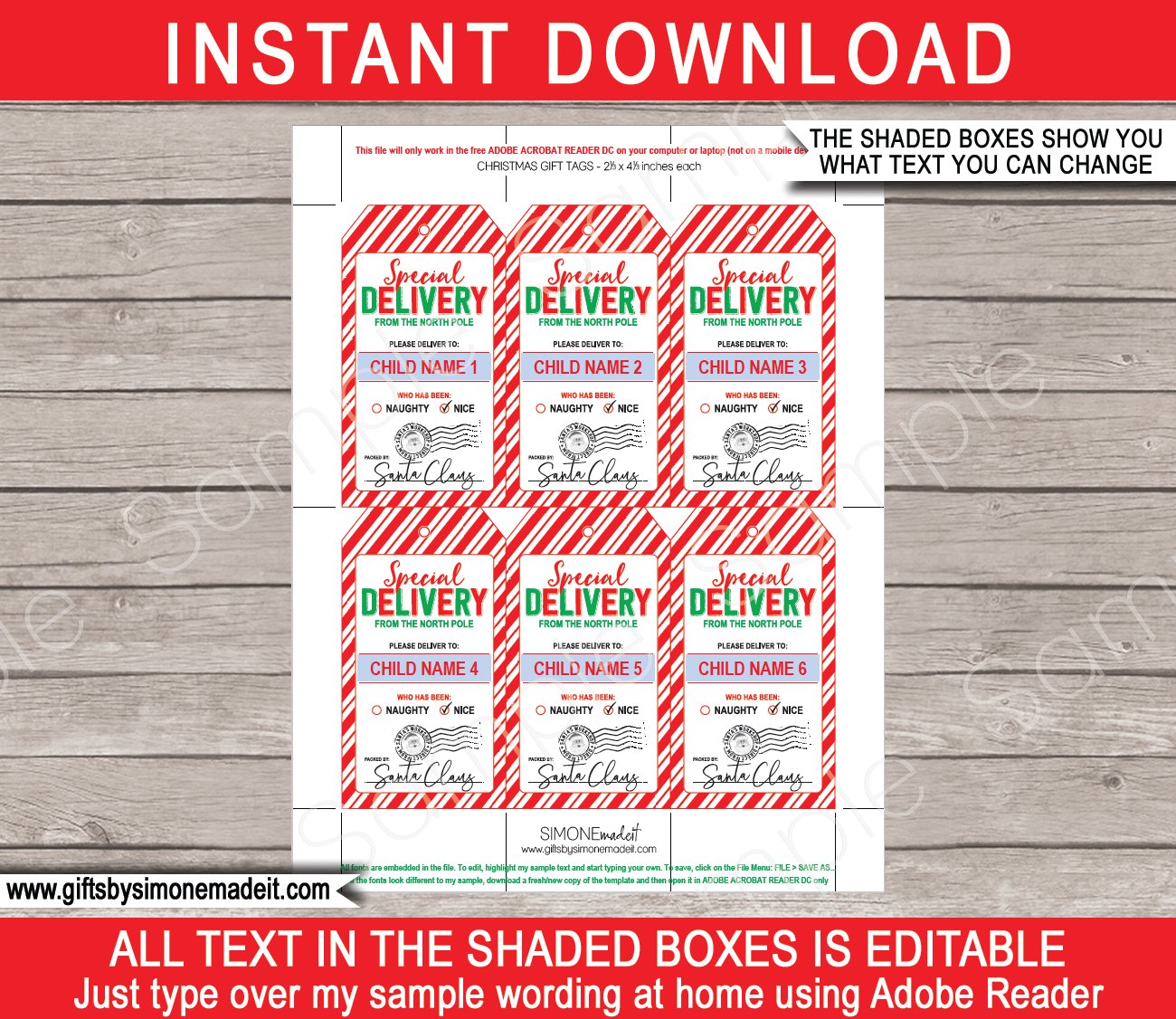 Free Printable Santa Gift Tags I Should Be Mopping The Floor 