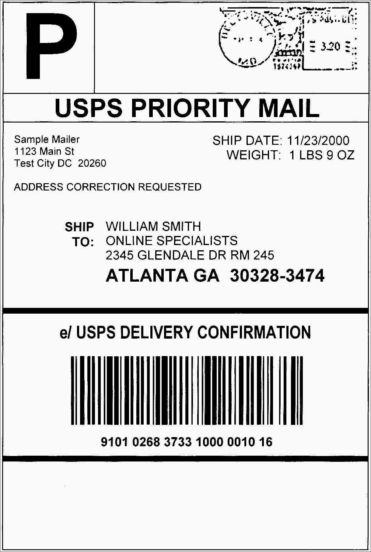 Free Printable Shipping Label Template