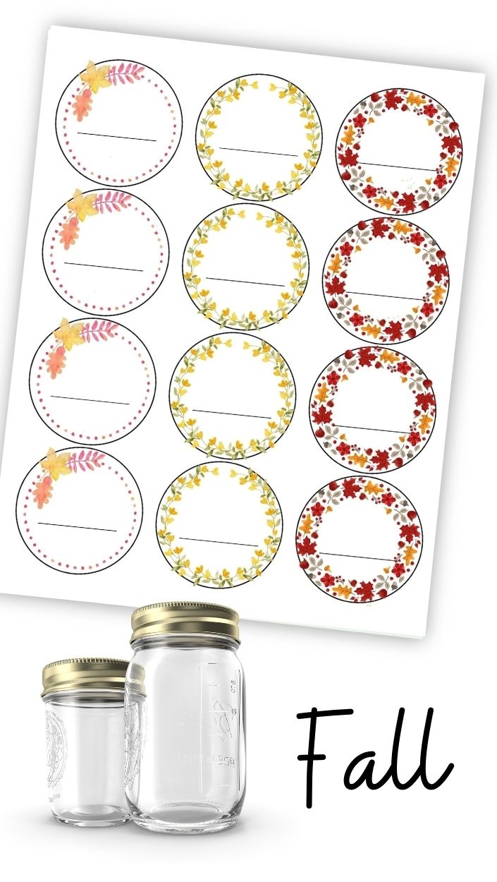 Free Seasonal Canning Labels printable