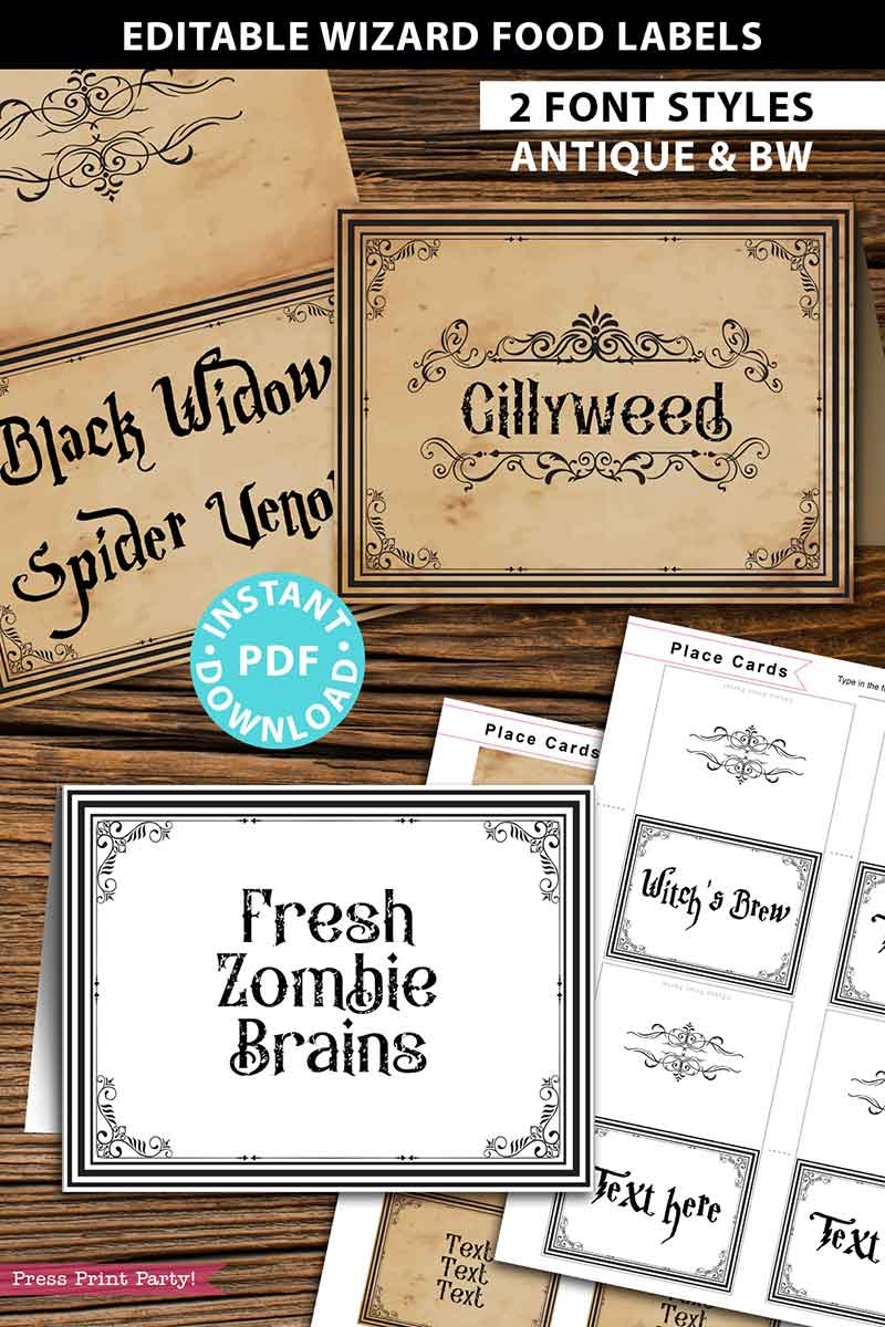 Harry Potter Food Labels Free Printable FREE Printable