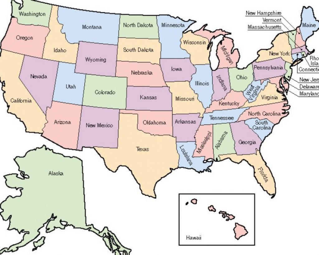Large United States Map Labeled