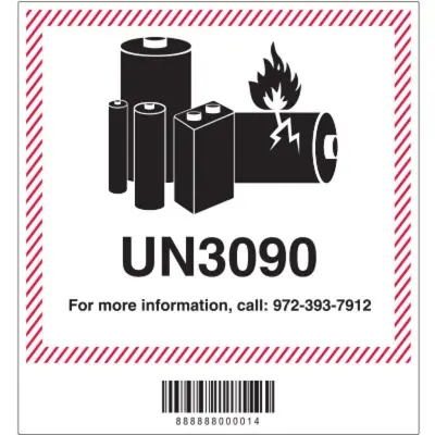 Lithium Battery Label Printable Printable Word Searches 54 OFF