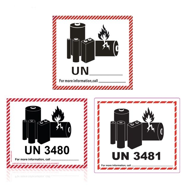 Lithium Ion Battery Air Ship Caution Sticker Security Warning Universal 