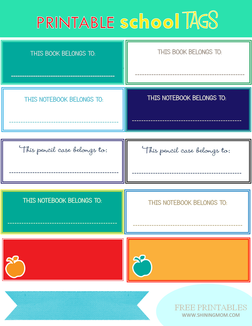 New Project Back To School Notebook And Book Labels Within Book Label