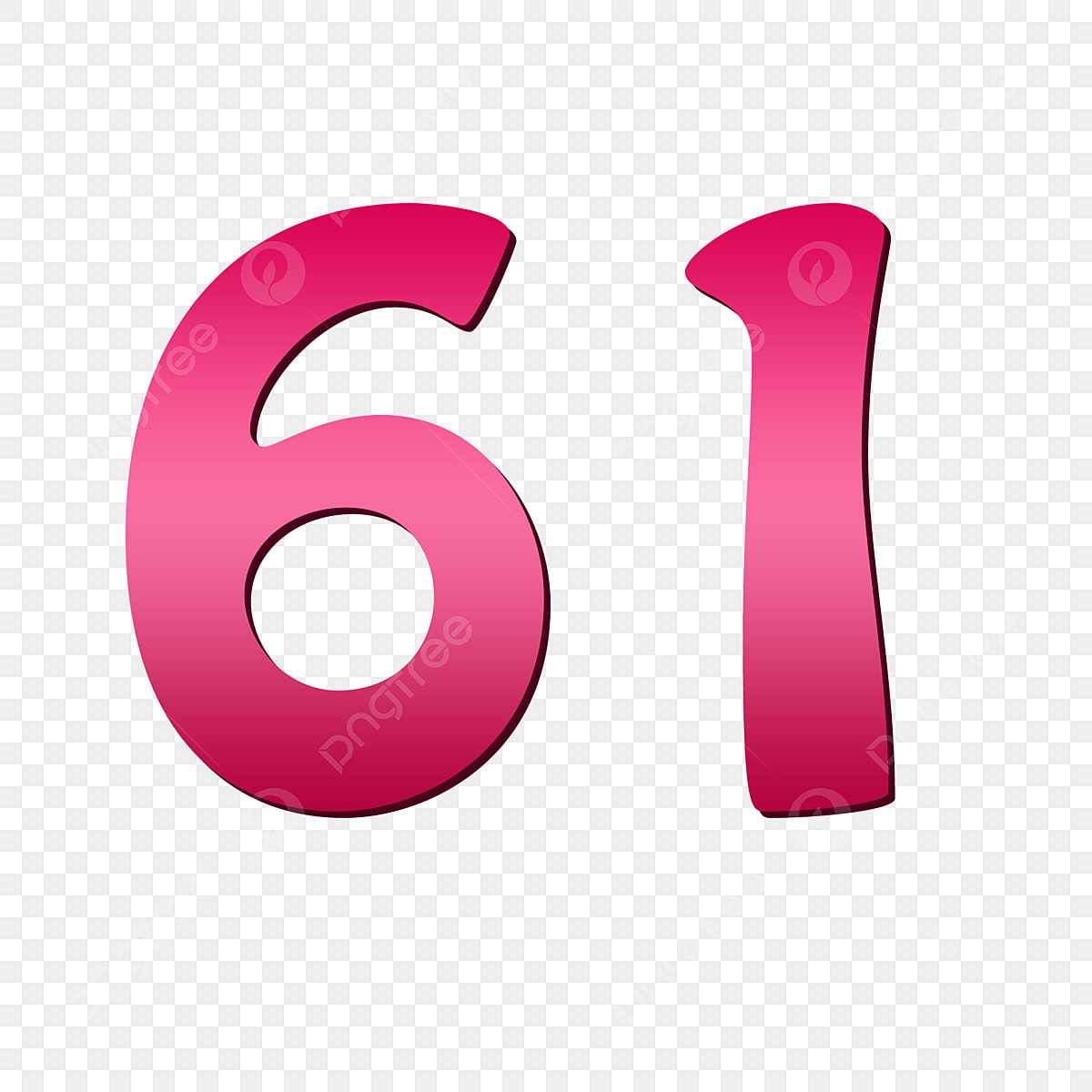 Number 61 Clipart PNG Vector PSD And Clipart With Transparent 