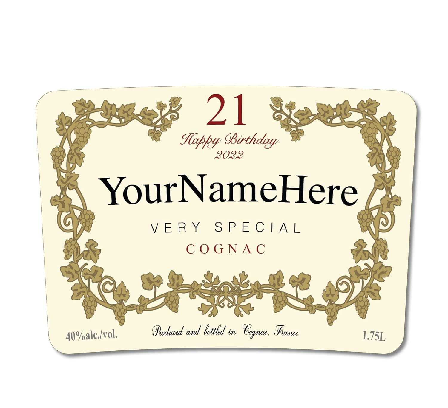 Personalized Label For Hennessy Cognac Bottles