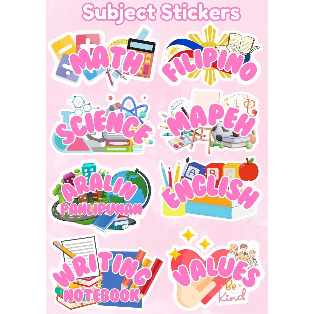 Pin By Dia On School Needs In 2025 School Stickers Labels Subject