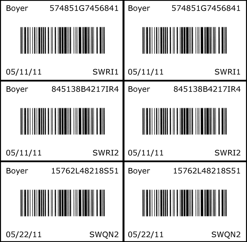Printable Barcode Labels