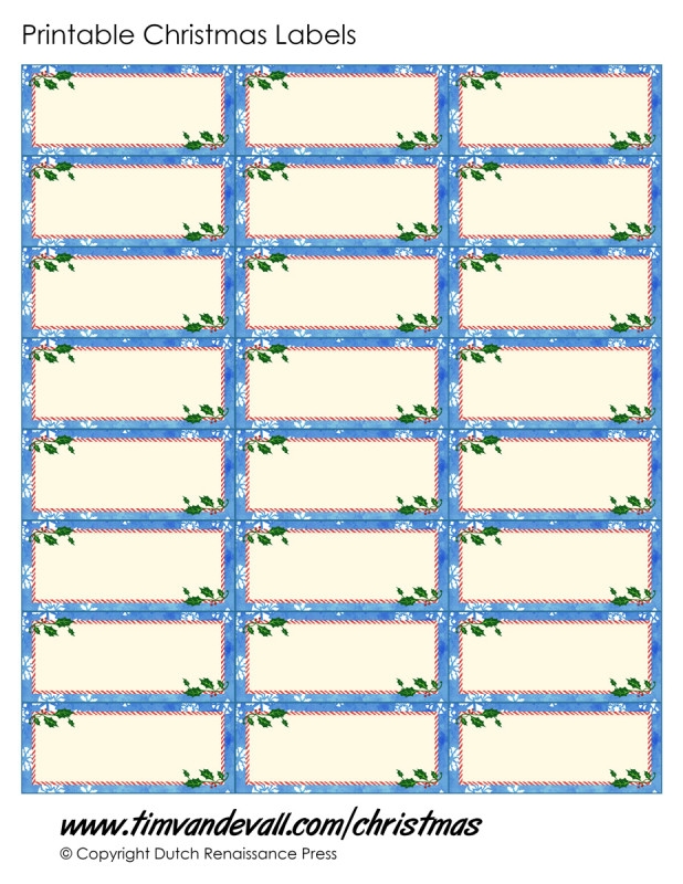Printable Christmas Labels Free Christmas Label Templates