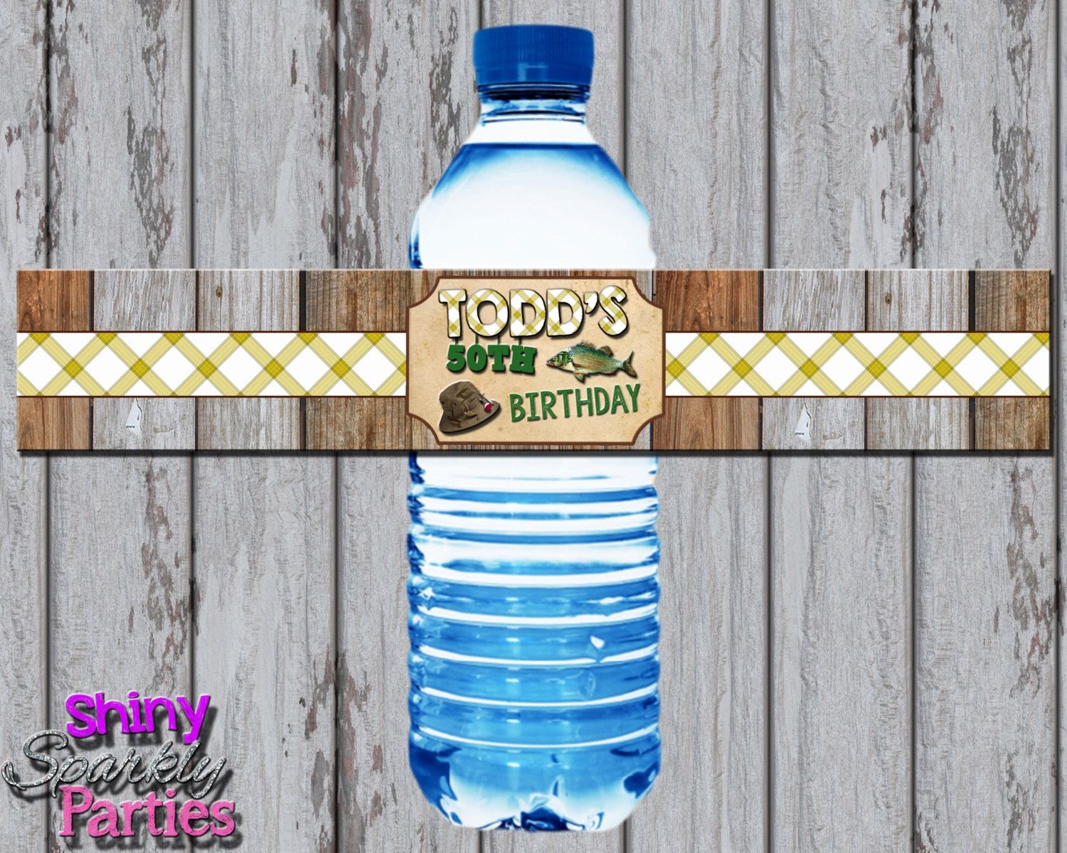 Printable FISHING WATER Bottle LABELS Fishing Themed Water Bottle