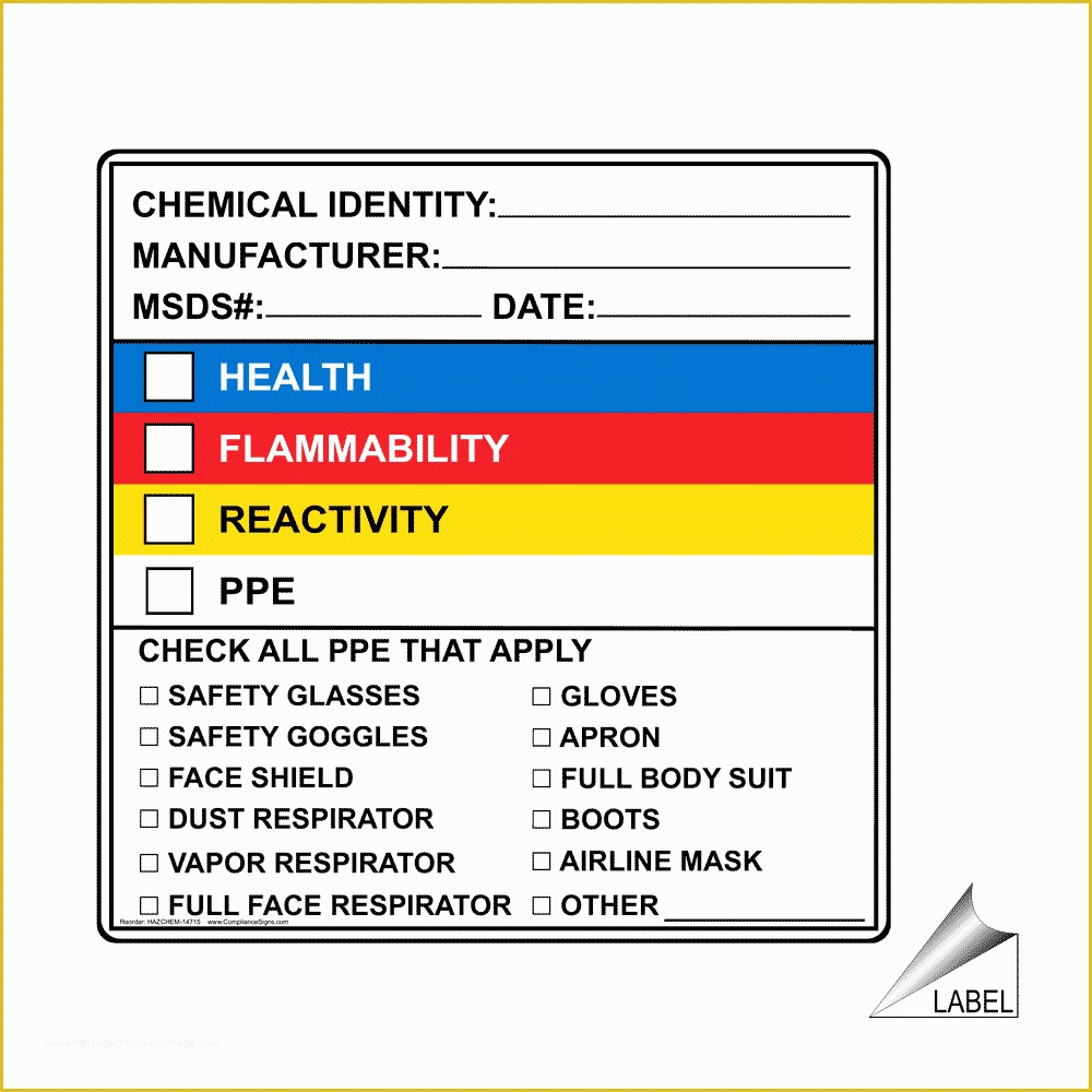 Printable Hazardous Waste Label