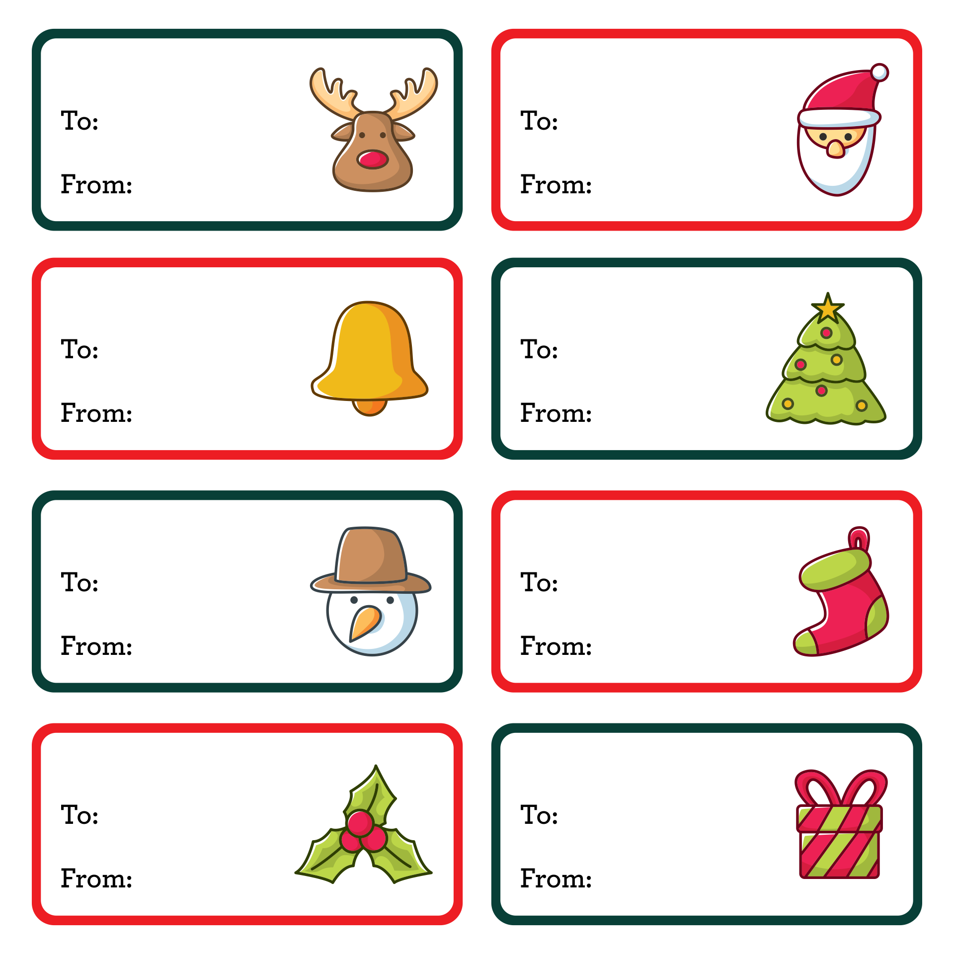 Printable Labels For Christmas Gifts Printable New Year Banners