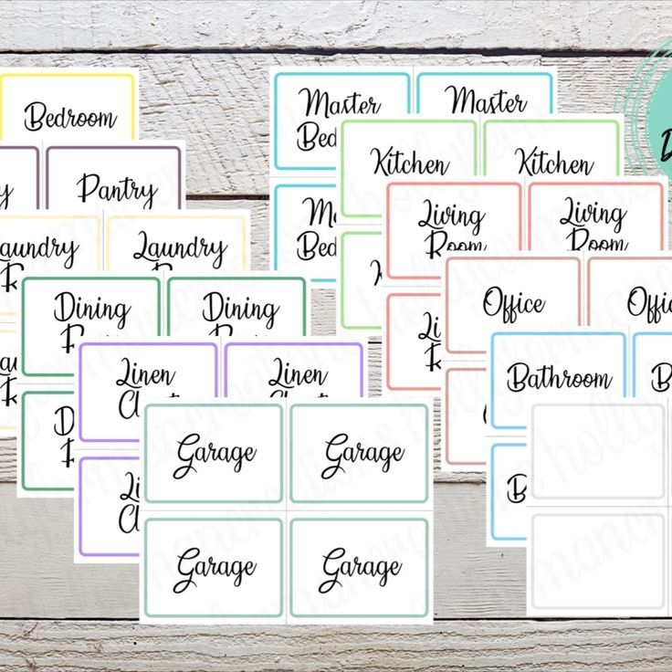 Printable Moving Labels Content Lists By Room