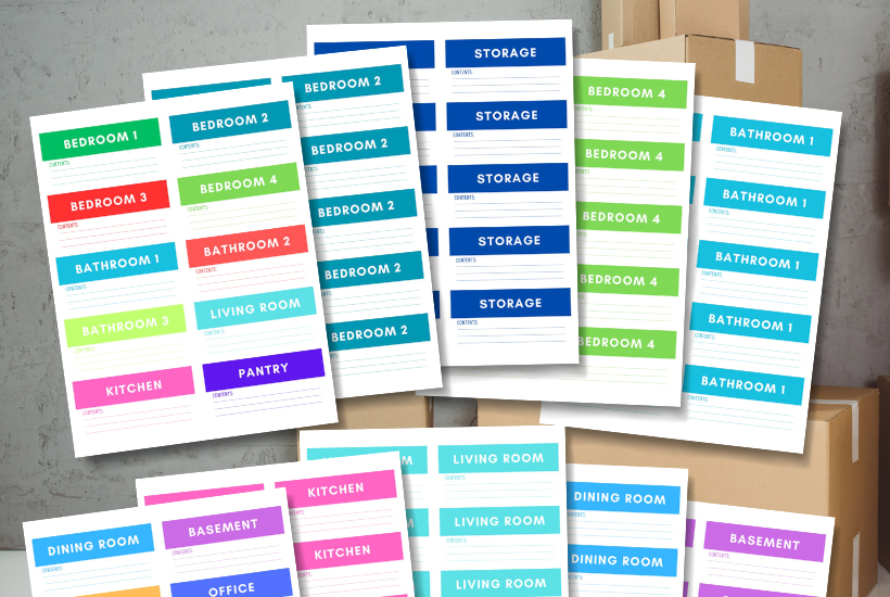 Printable Moving Labels free Template The Organized Mom Life