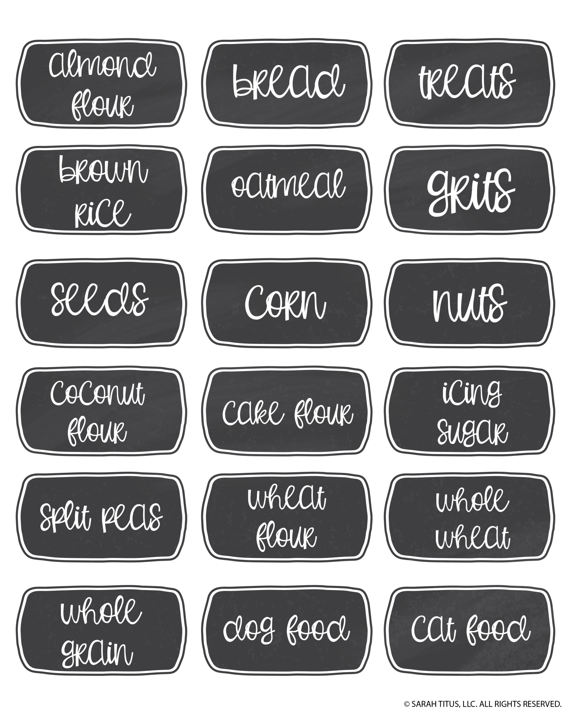Printable Pantry Labels Label Printable