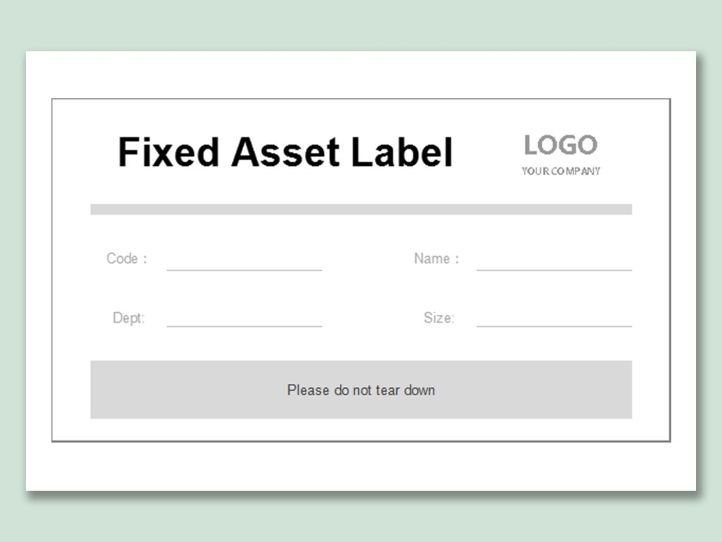 Printable Parcel Asset Label We Love Printables