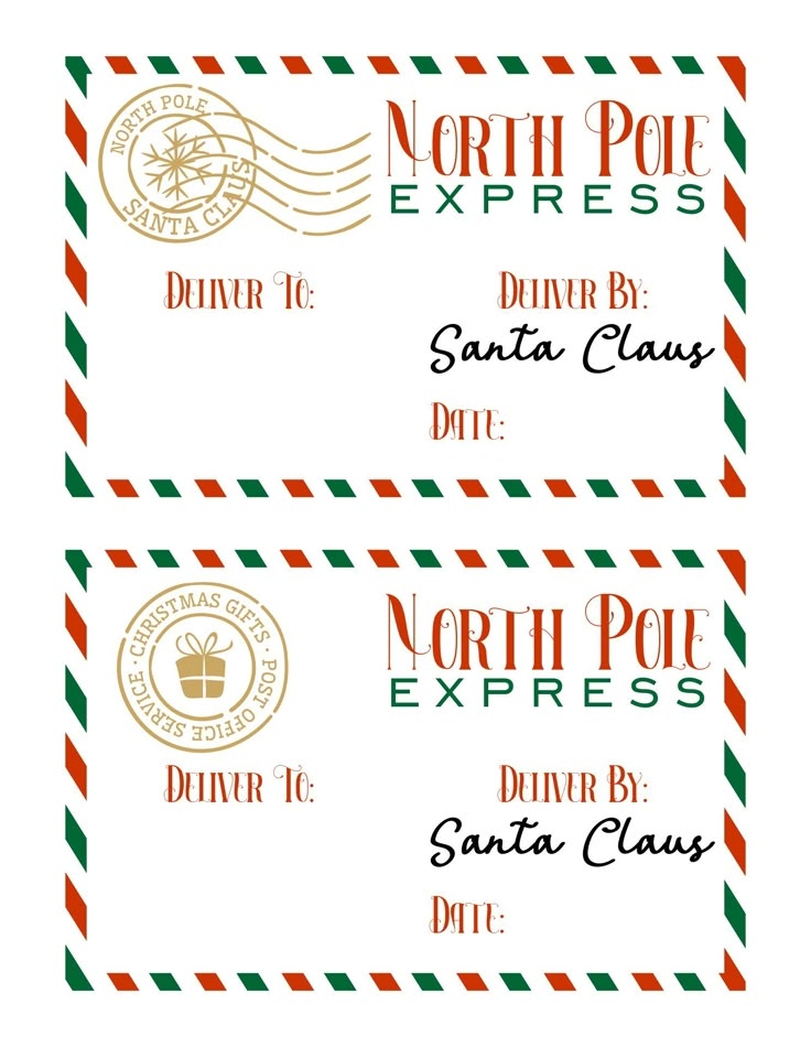 Printable Santa Gift Labels Printable Calendars AT A GLANCE