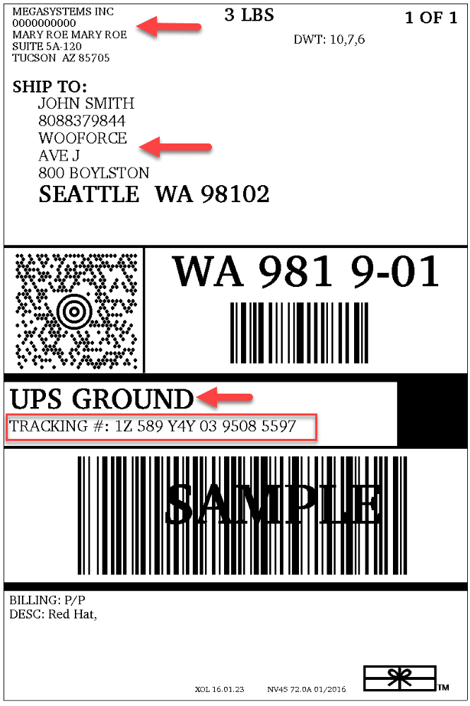Printable Ups Shipping Label Printable Word Searches