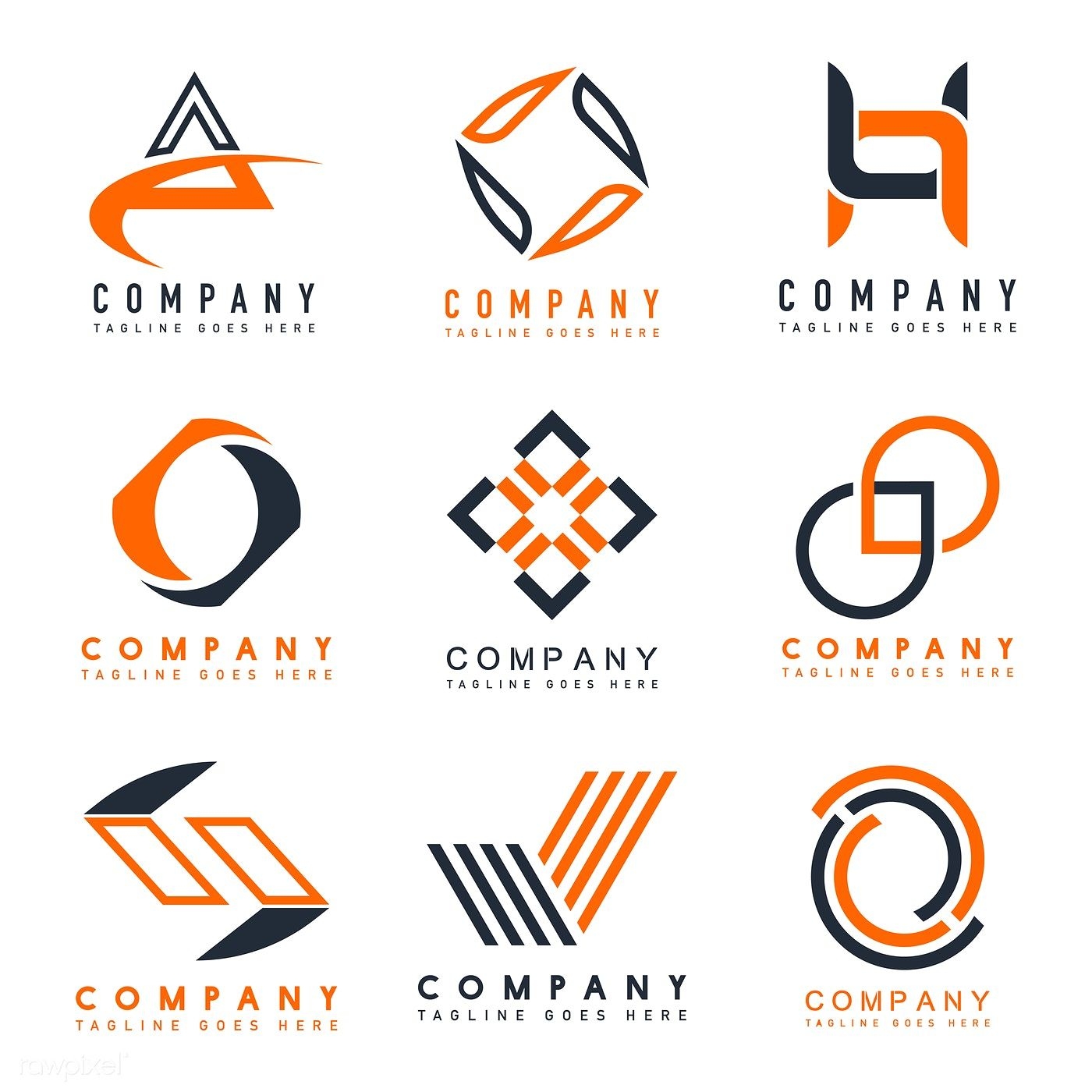 Set Of Company Logo Design Ideas Vector Free Image By Rawpixel 