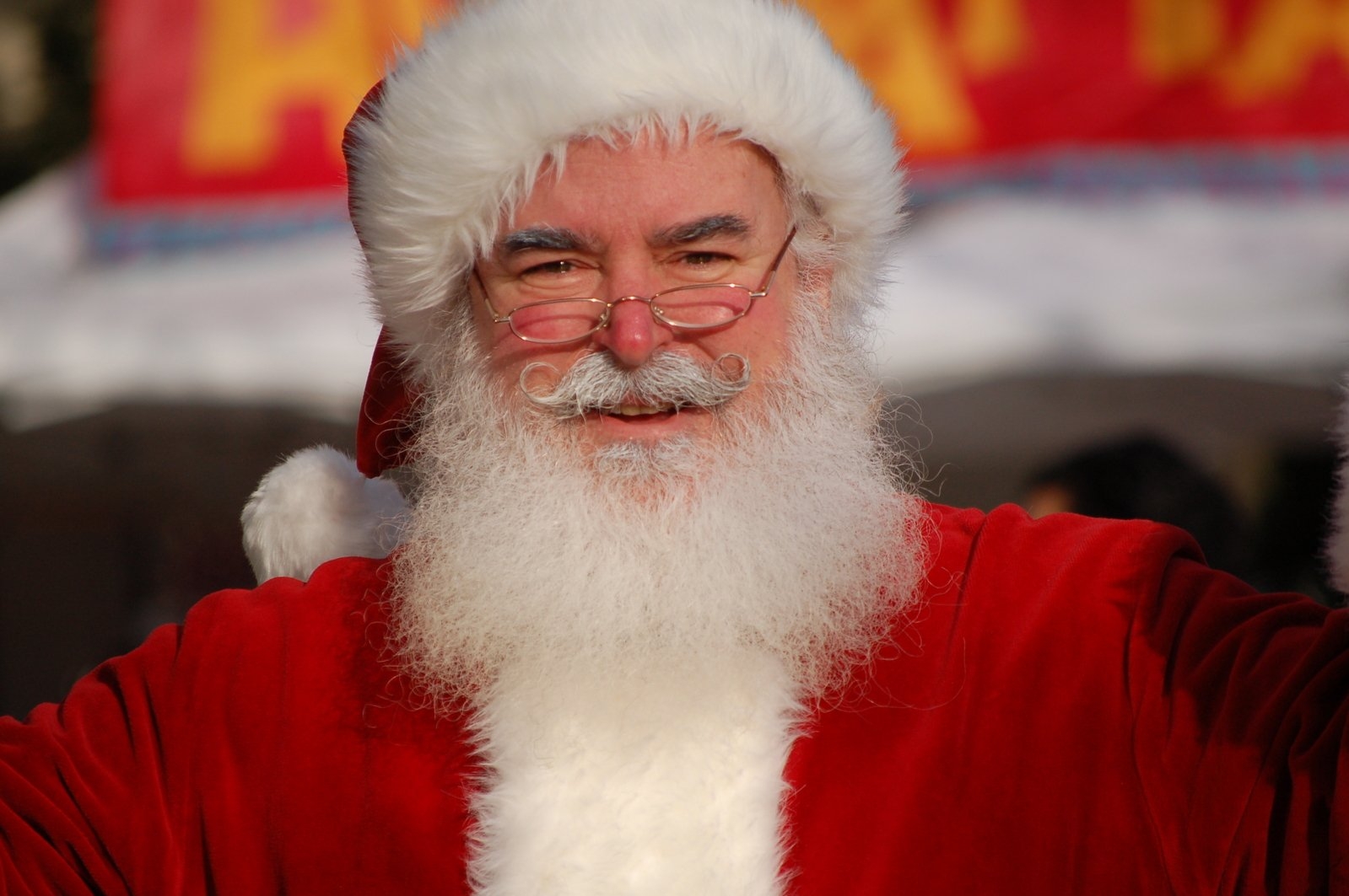 Smiling Santa Claus In Festive Attire Free Stock Photo FreeImages