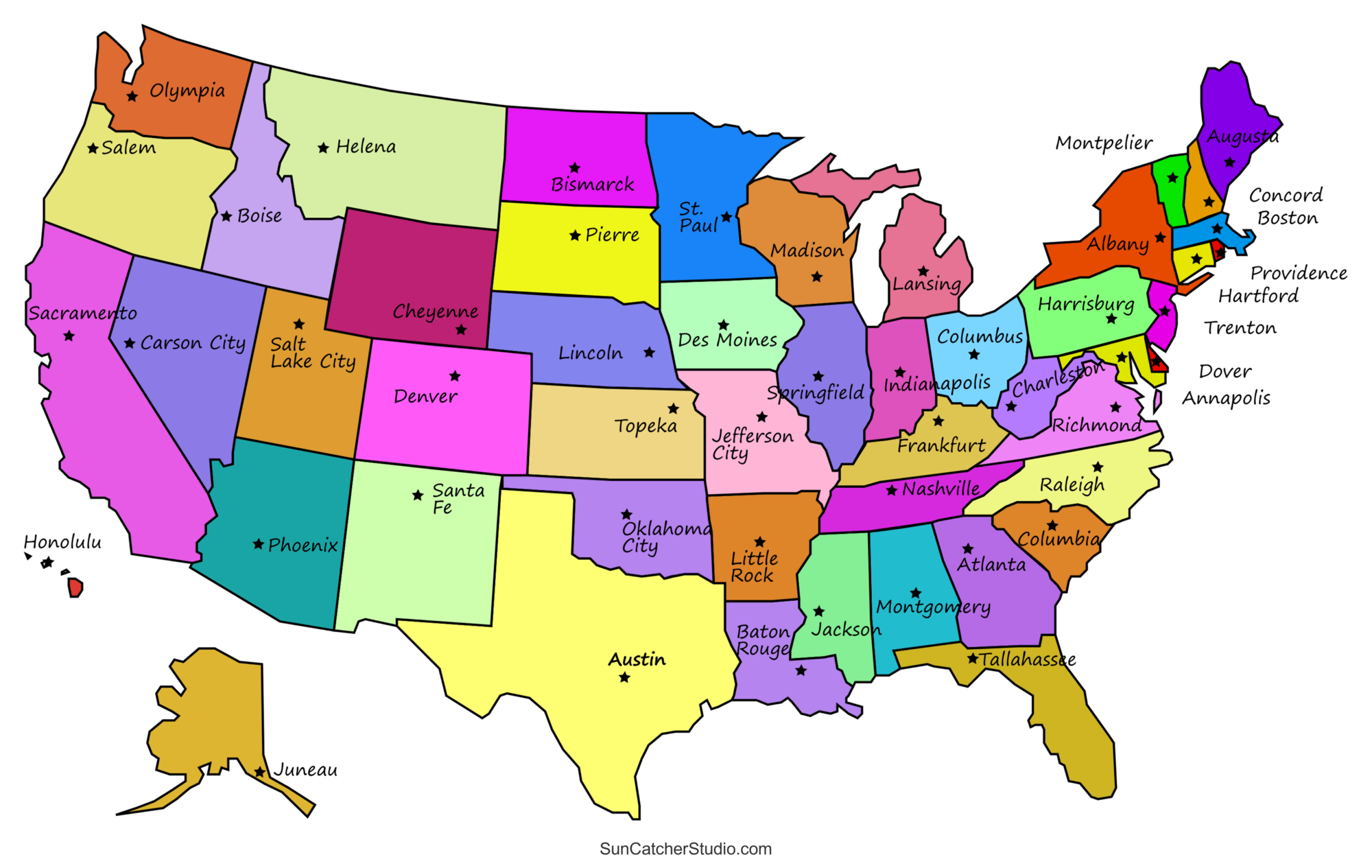 United States Map Blank Labeled Map Infoupdate