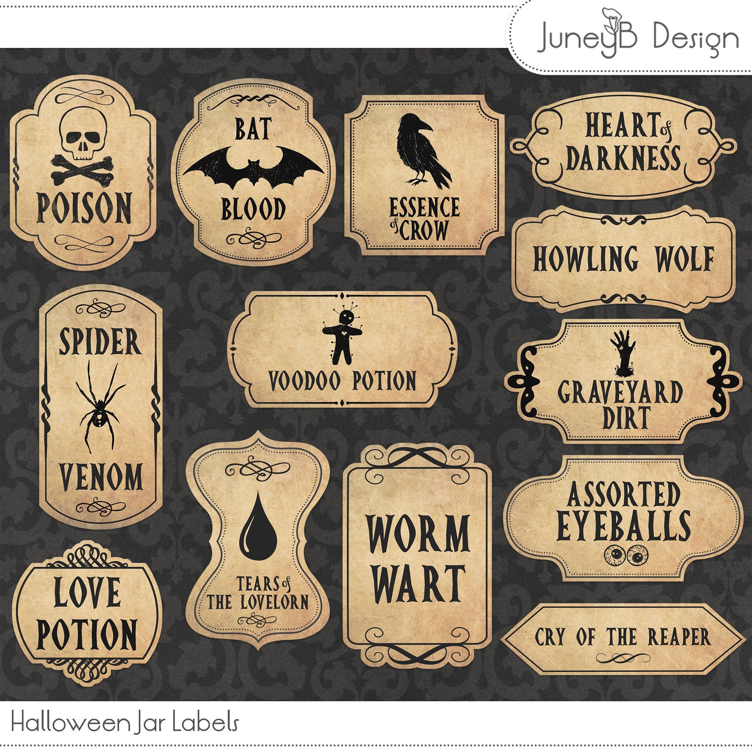 Vintage Printable Free Printable Halloween Apothecary Labels Decorate